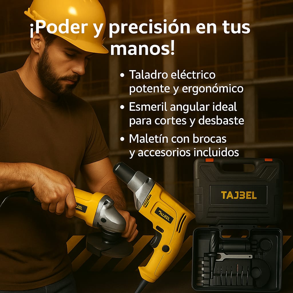 Esmeril+Taladro Impacto Electrico