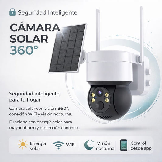 Cámara Exterior Solar Ip Wifi 1080p
