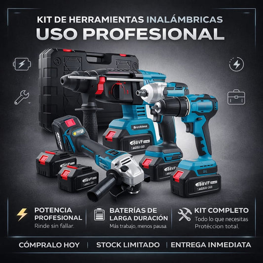 Set 4 herramientas inalambricas Tasbel