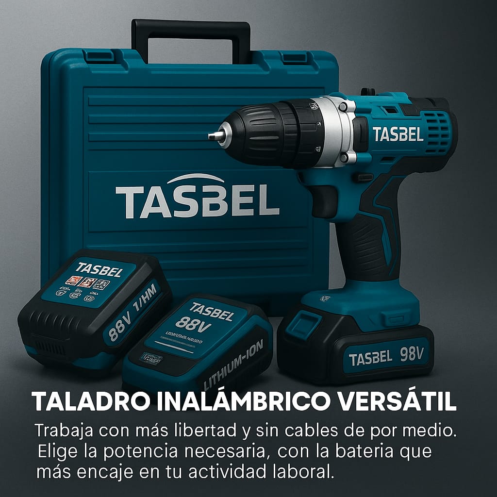 Taladro Pulidora 98V 2 Baterias Tasbel