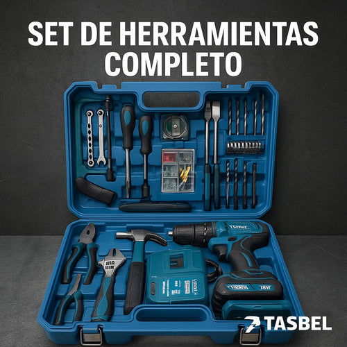 Taladro inalambrico + herramienta + 2bat